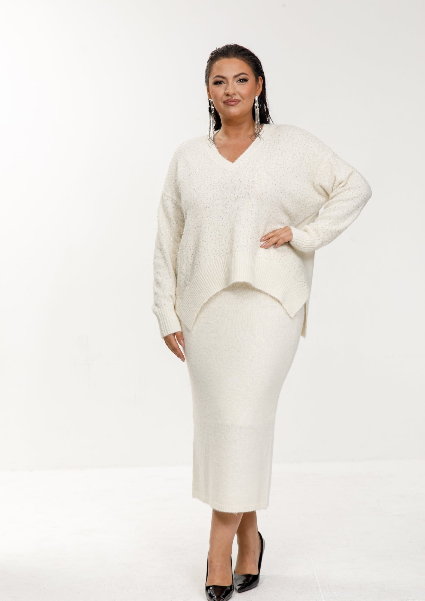 Sparkle Knit Skirt Set