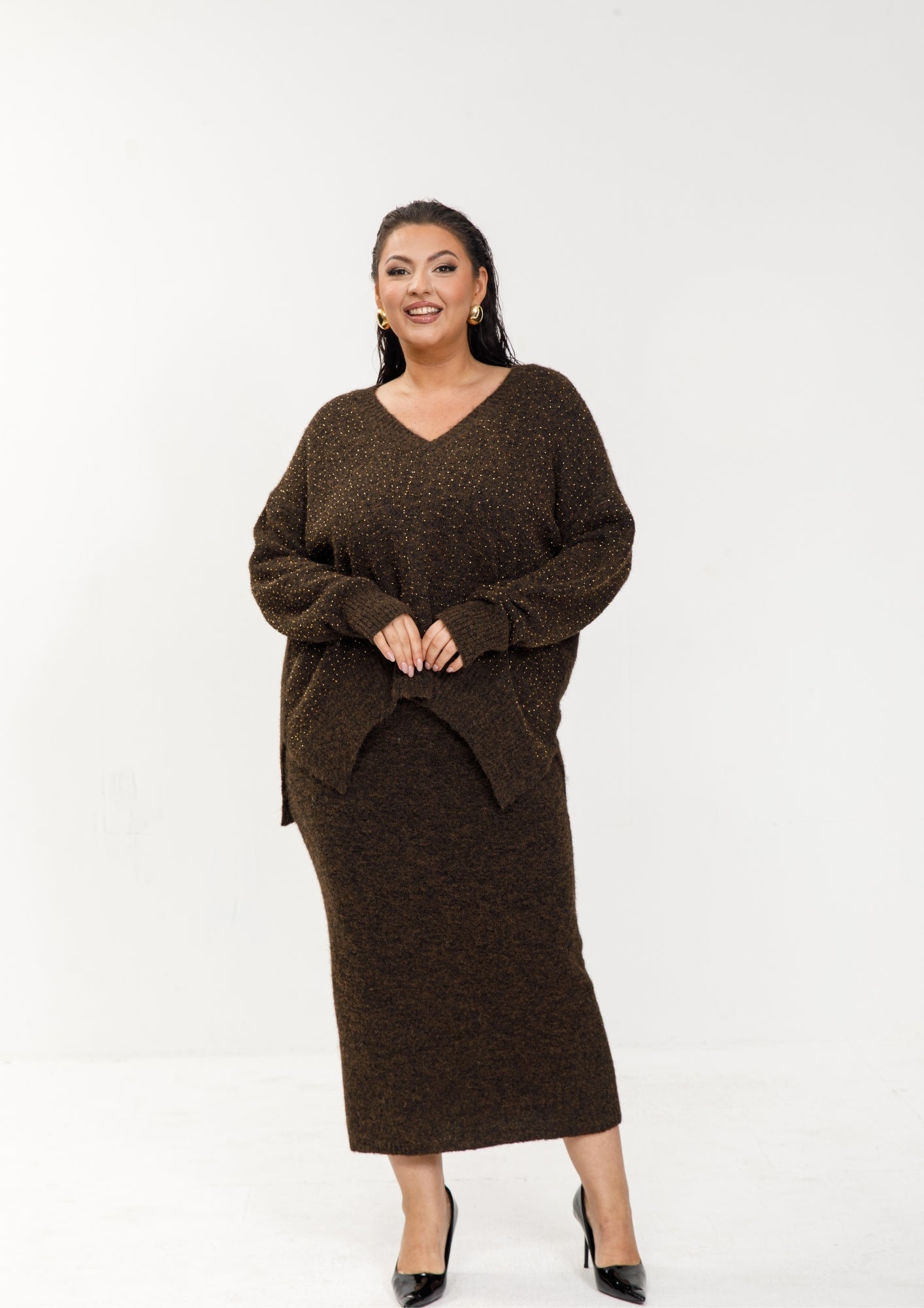 Sparkle Knit Skirt Set