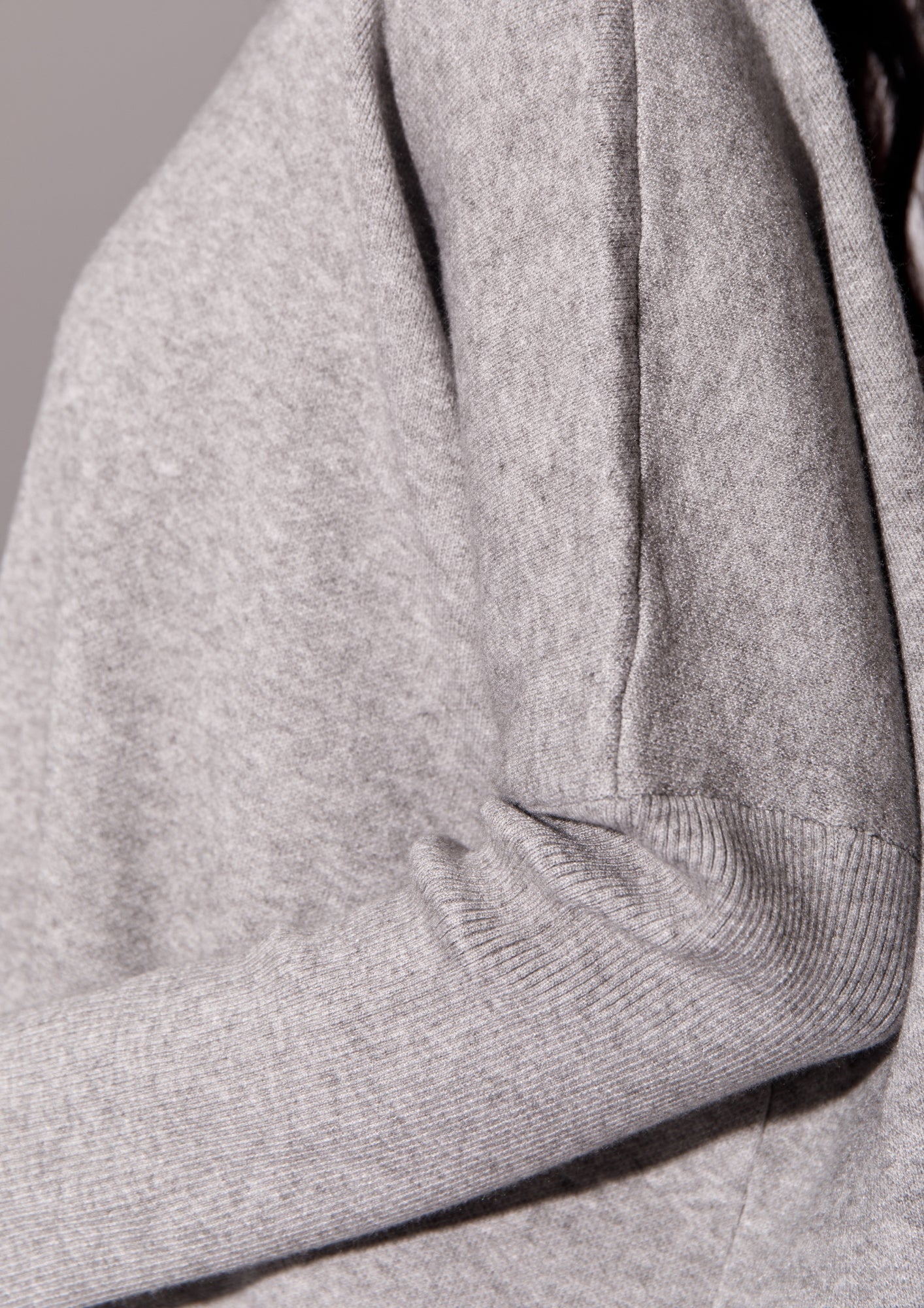 Grey Knit Turtleneck Sweater & Midi Skirt Set