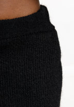 Striped Sequin Knit Cardigan & Black Skirt Set