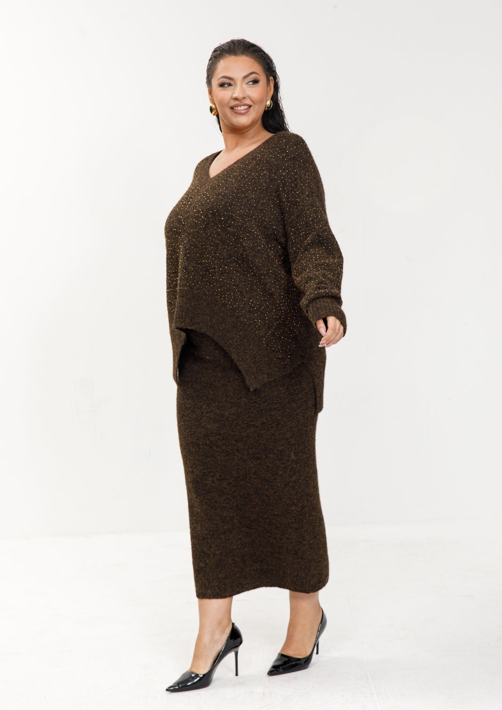 Sparkle Knit Skirt Set