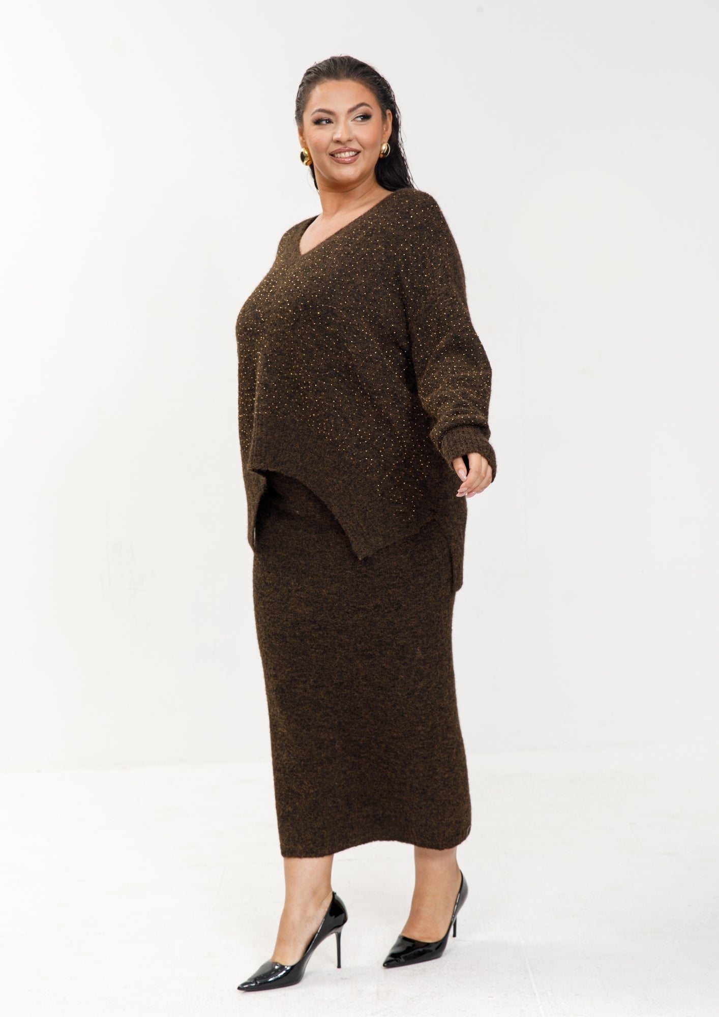 Sparkle Knit Skirt Set
