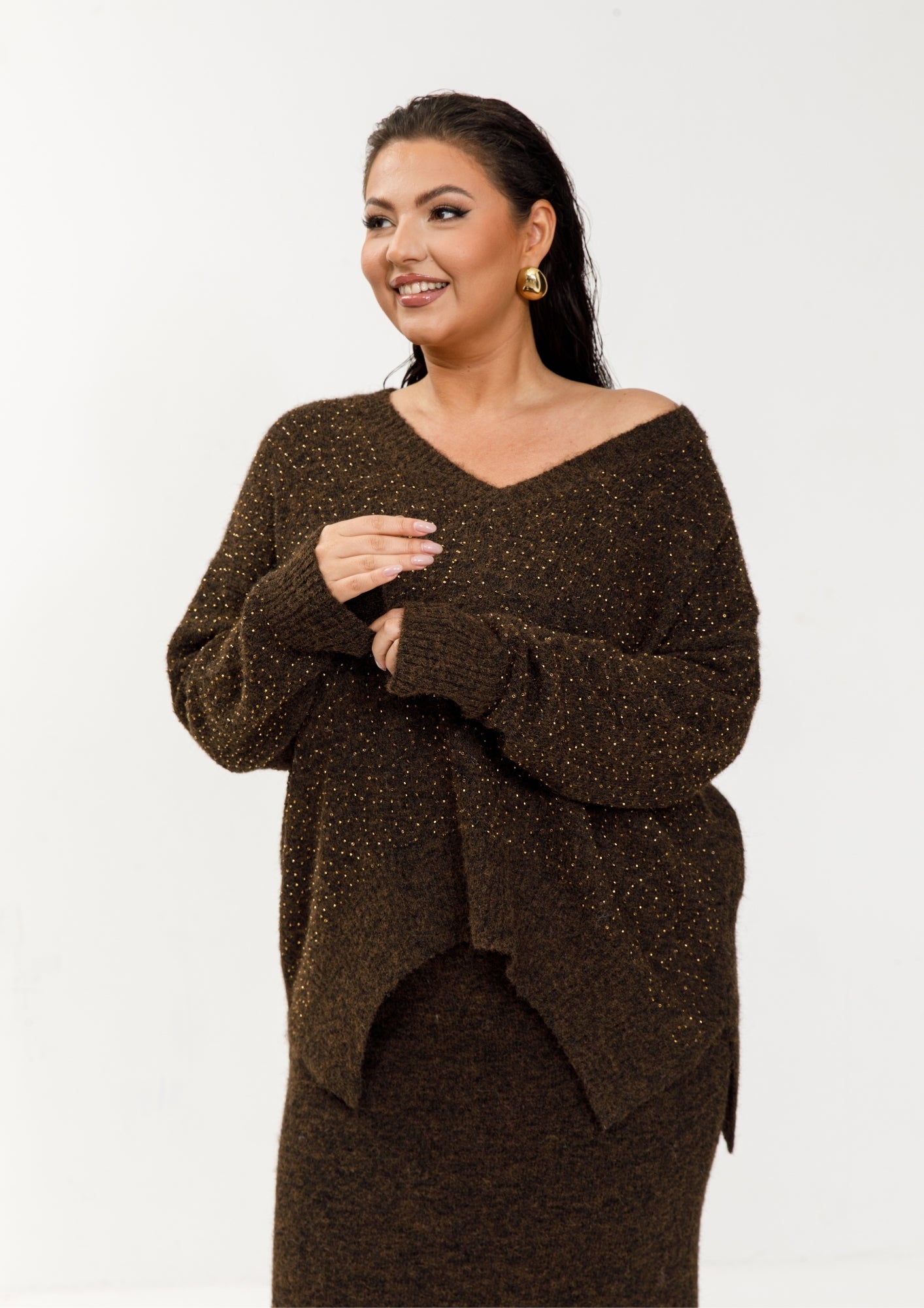 Sparkle Knit Skirt Set