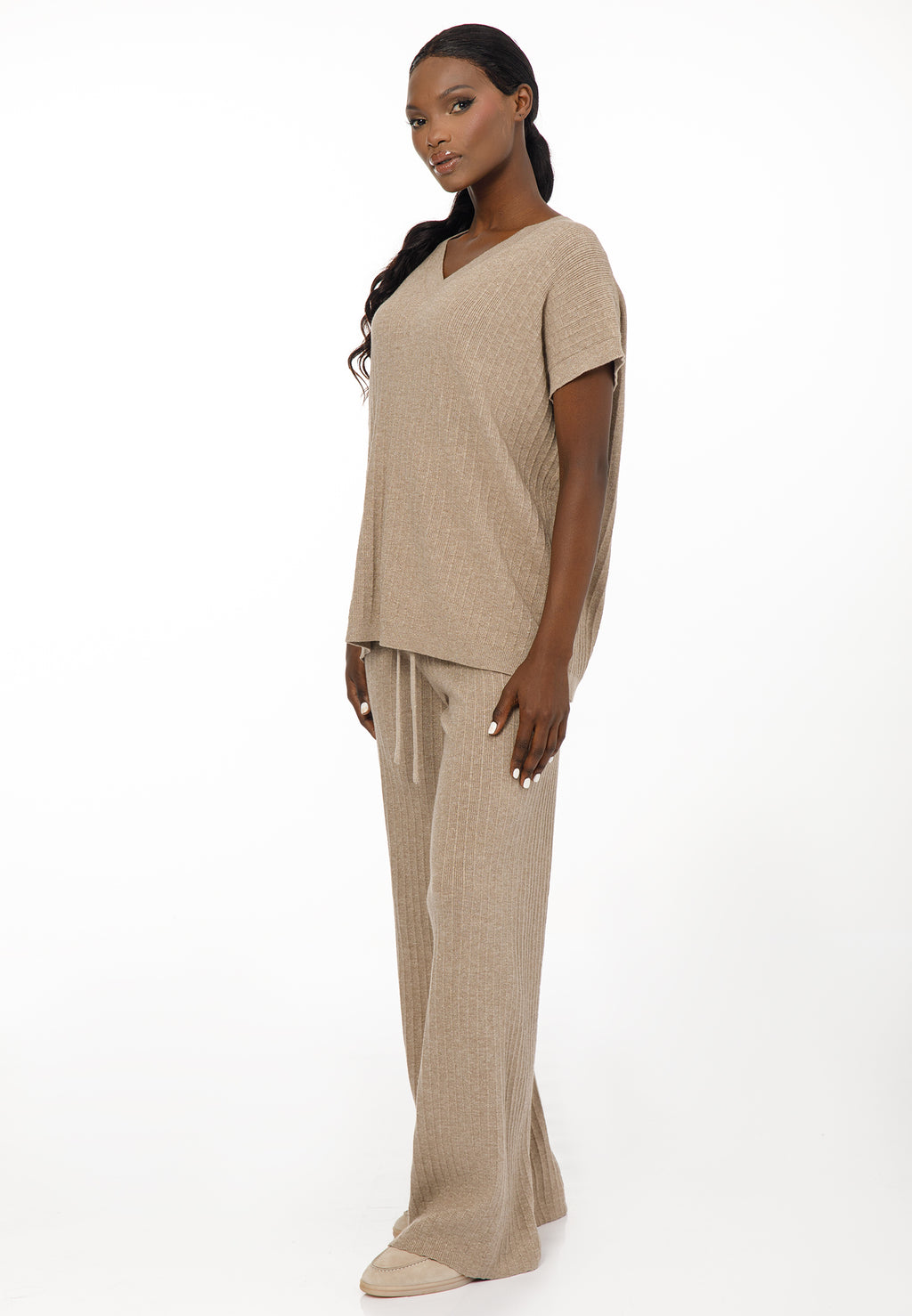 Women’s Metallic Knit Co-Ord Set