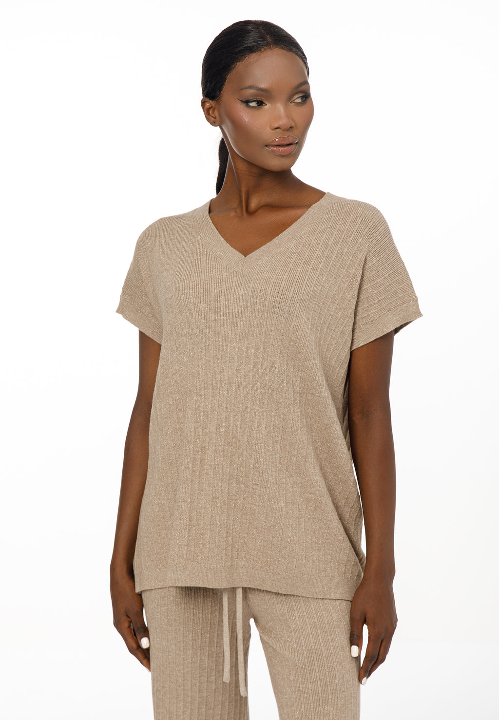 Women’s Metallic Knit Co-Ord Set