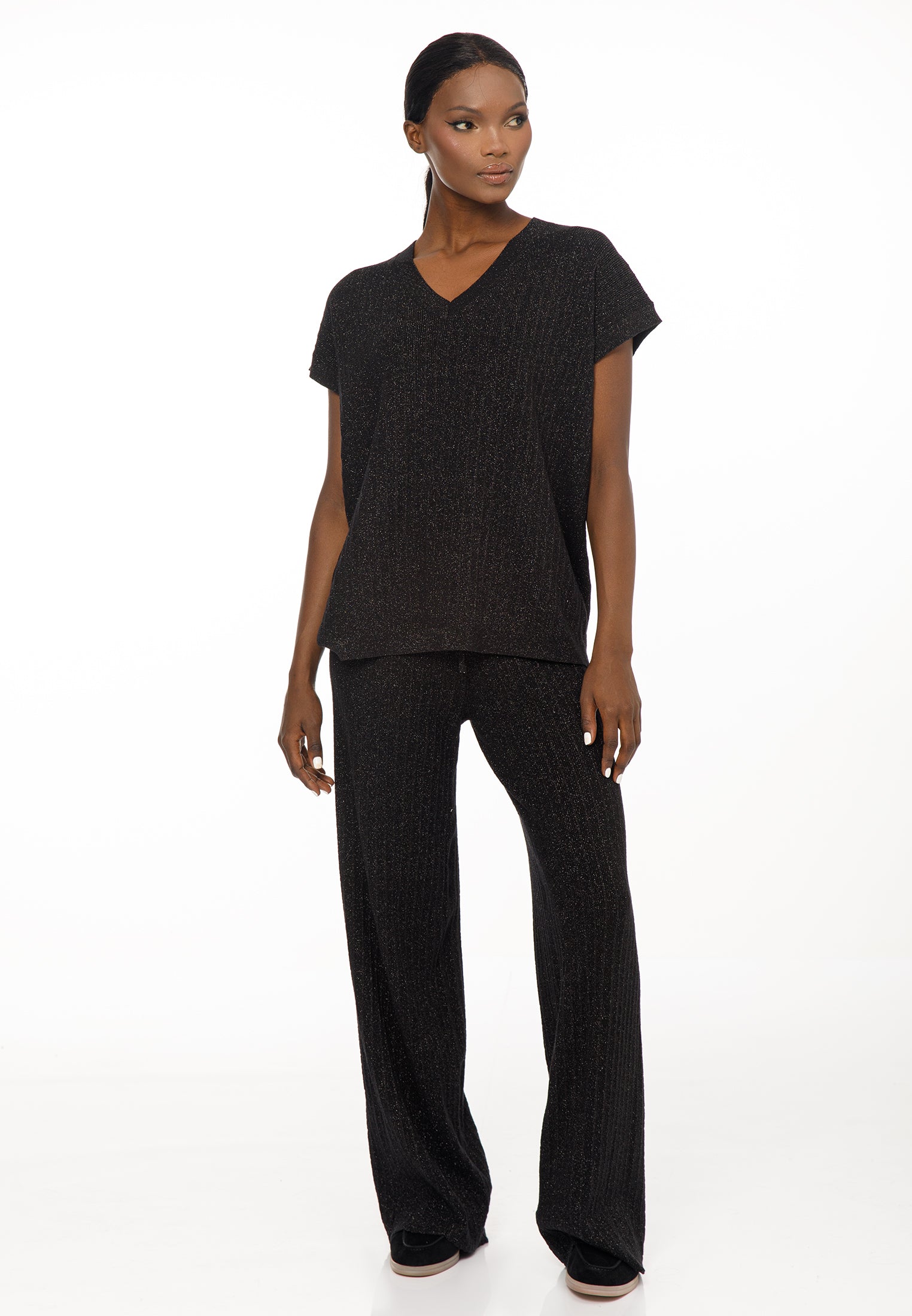 Women’s Metallic Knit Co-Ord Set