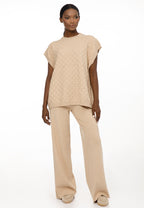 Women’s Knit Set with Textured Top