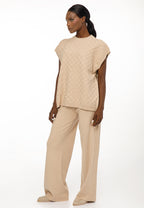 Women’s Knit Set with Textured Top