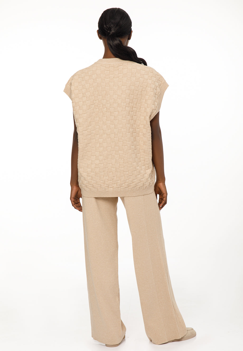 Women’s Knit Set with Textured Top