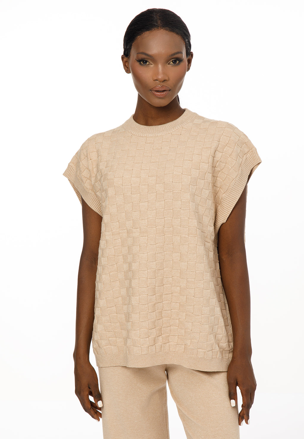 Women’s Knit Set with Textured Top