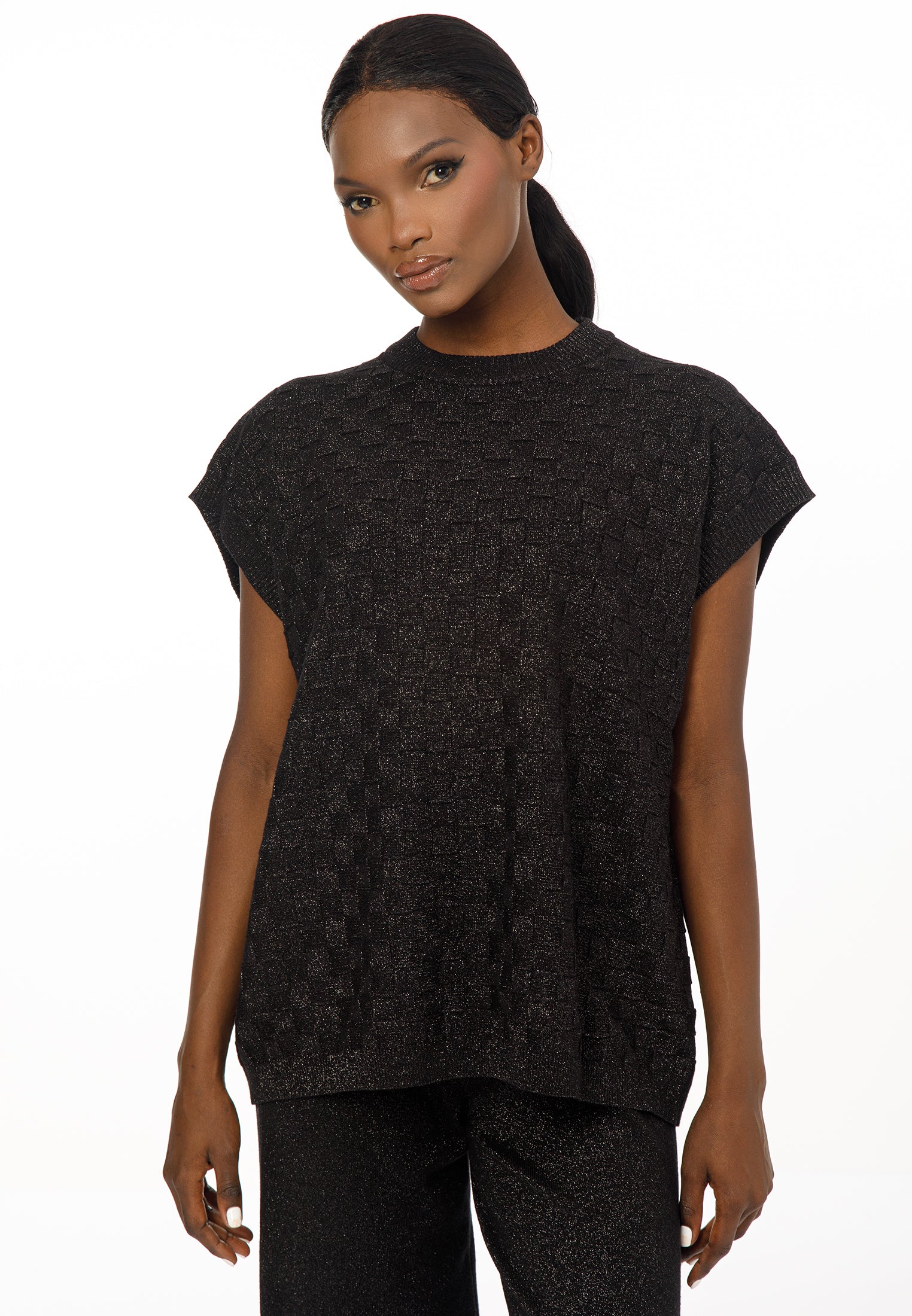 Women’s Knit Set with Textured Top
