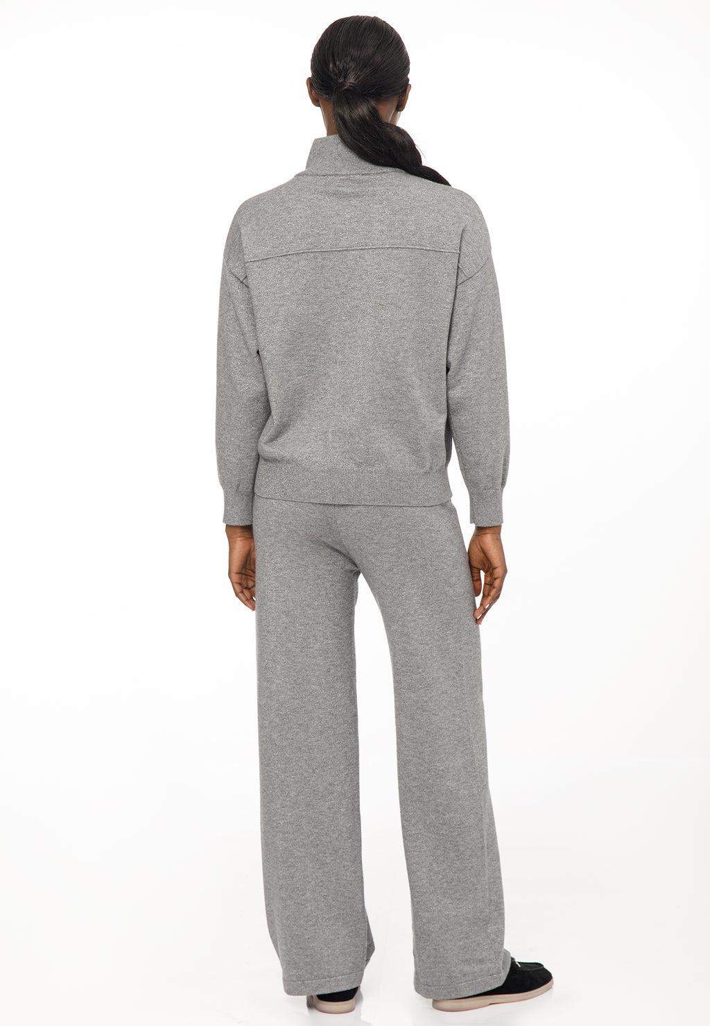 Women’s Knit Set with Zip Collar