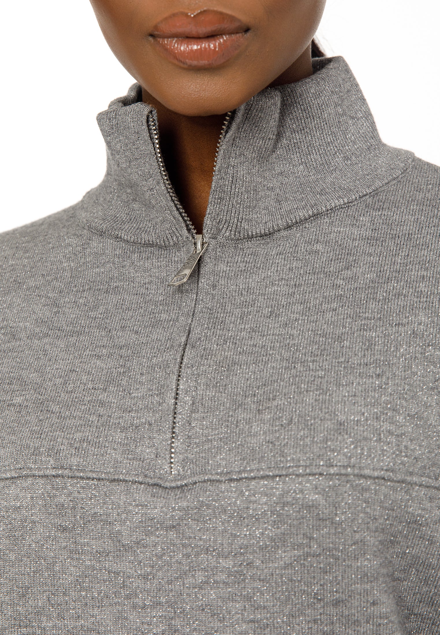 Women’s Knit Set with Zip Collar