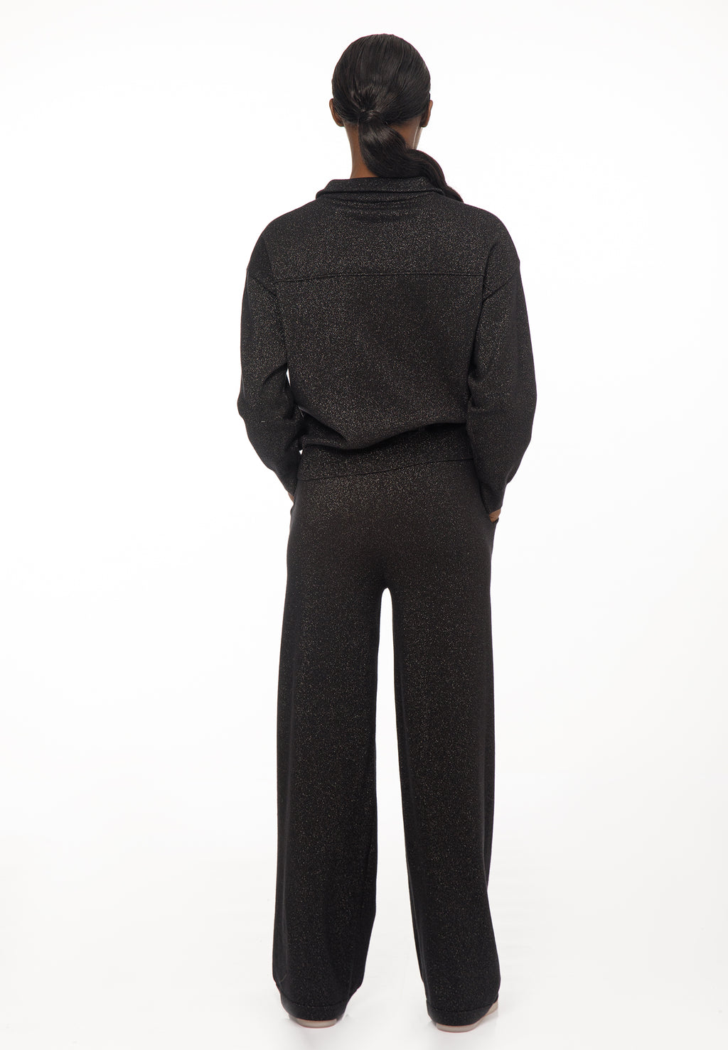 Women’s Knit Set with Zip Collar