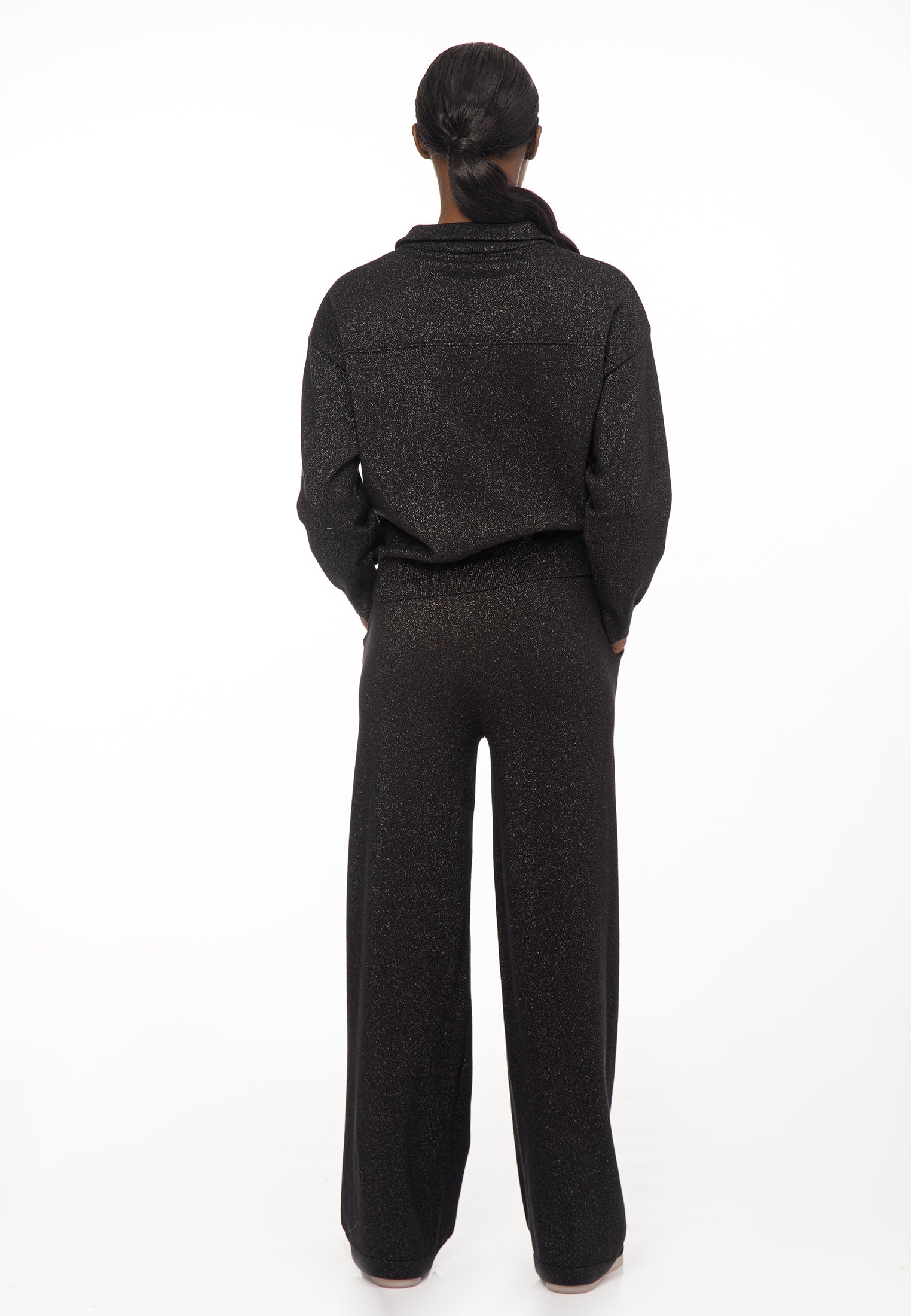 Women’s Knit Set with Zip Collar