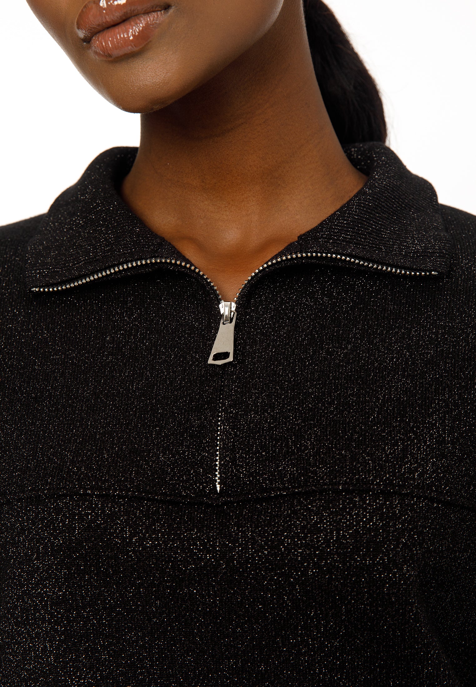 Women’s Knit Set with Zip Collar
