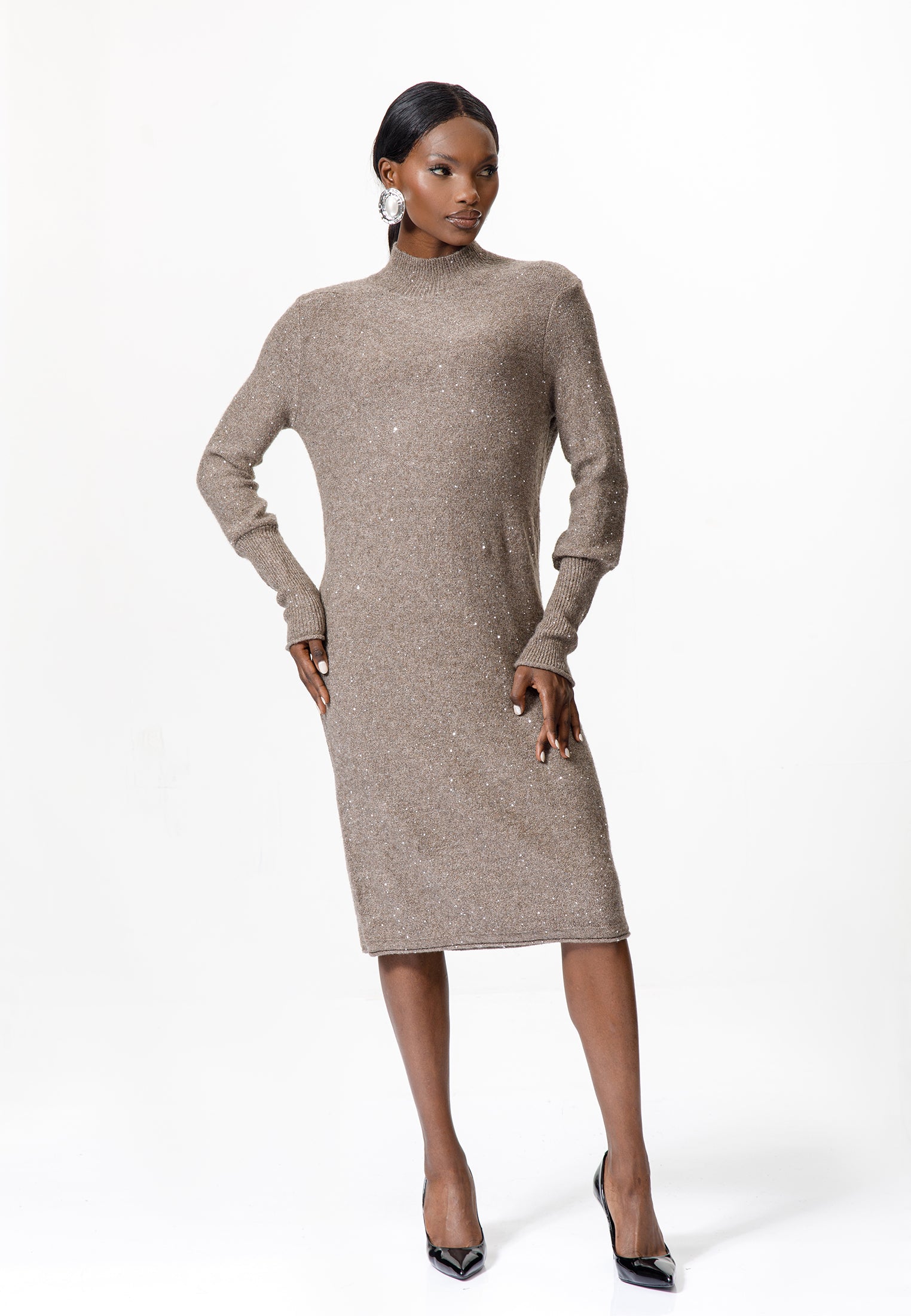 Sparkle Knit Midi Dress
